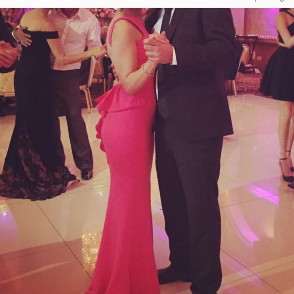 Pink evening gown